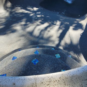 Wally's Pool Repair - Peeble Tec Tahoe Blue with glass tiles on steps. - Pool & Hot Tub Service Near Me - Santa Fe Springs, California Wally's Pool Repair - Peeble Tec Tahoe Blue with glass tiles on steps. - Pool & Hot Tub Service Near Me - Santa Fe Springs, California