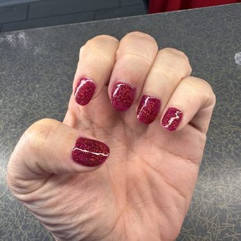 Dream Nails And Spa - After photo - color is moulin rouge - Day Spas Near Me - Chesapeake, Virginia