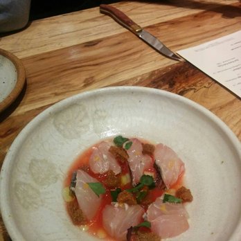 Barley Swine - Watermelon Poke with Okra - New American Near Me - Austin, Texas Barley Swine - Watermelon Poke with Okra - New American Near Me - Austin, Texas