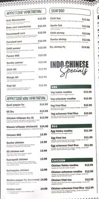 Menu photo 2 Appasamy Indian Restaurant Markham, ON