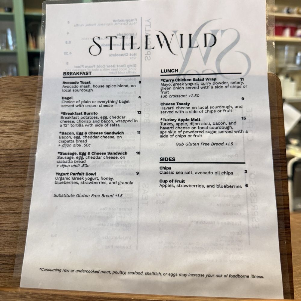 StillWild Coffee - Food menu - Coffee & Tea Near Me - Summerville, South Carolina StillWild Coffee - Food menu - Coffee & Tea Near Me - Summerville, South Carolina