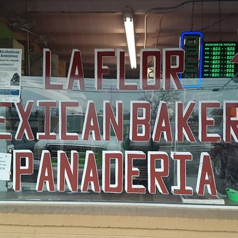 La Flor Mexican Bakery - a sign in the window - Bakeries Near Me - Knoxville, Tennessee