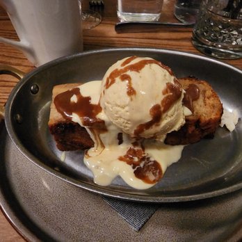 The Prewitt - Sticky foot? I think it was called. Date bread pudding topped with caramel corn icecream. - Steakhouses Near Me - Plainfield, Indiana The Prewitt - Sticky foot? I think it was called. Date bread pudding topped with caramel corn icecream. - Steakhouses Near Me - Plainfield, Indiana