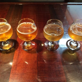 brewLAB - 1st Left (Easy- peezy); 2nd (Saison Maratz); 3rd & 4th (There goes gruit). - Breweries Near Me - Carpinteria, California