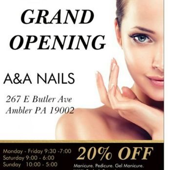 A&A Nails - Come to A&A Nail Salons!! We currently have a 20% sale which applies until the end of March. - Nail Salons Near Me - Ambler, Pennsylvania