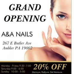 A&A Nails - Come to A&A Nail Salons!! We currently have a 20% sale which applies until the end of March.