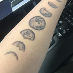 Phases of the moon (one week after completion). Healing up nicely! Phases of the moon (one week after completion). Healing up nicely!
