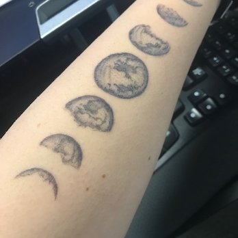 Lake Arrowhead Tattoo - Phases of the moon (one week after completion). Healing up nicely! - Tattoo Near Me - Lake Arrowhead, California Lake Arrowhead Tattoo - Phases of the moon (one week after completion). Healing up nicely! - Tattoo Near Me - Lake Arrowhead, California