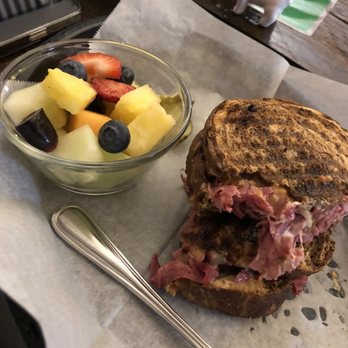 Sisters Cafe & Gifts - Reuben Panini with Corned Beef. Sorry I took a bite hah! - Cafes Near Me - Marion, Virginia