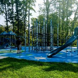 Tor Bryan Park And Playground - Great playground for young toddlers to little kids alike with fun climbing features and slides of all sizes.