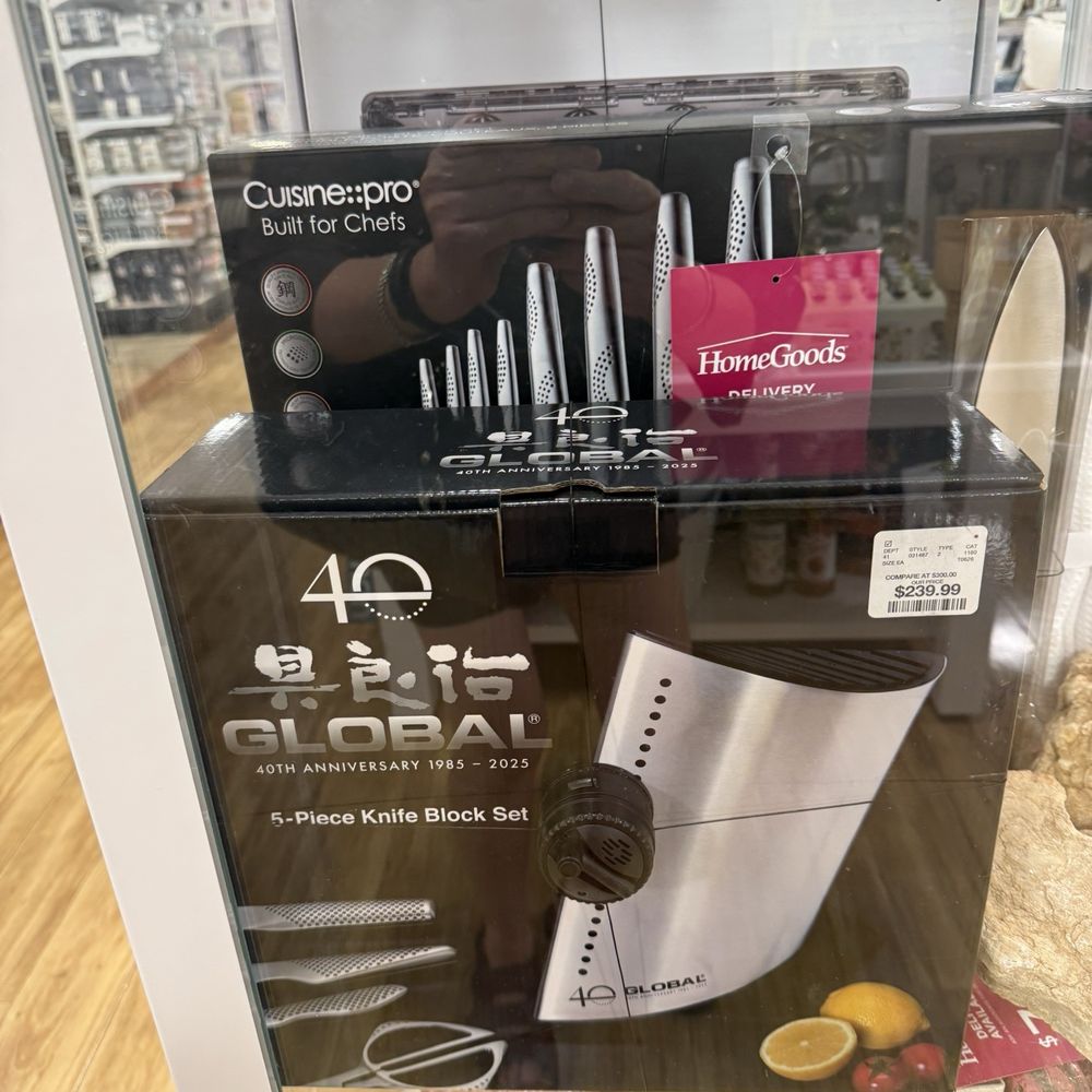 HomeGoods - Global knife set with block - Home Decor Near Me - Napa, California HomeGoods - Global knife set with block - Home Decor Near Me - Napa, California