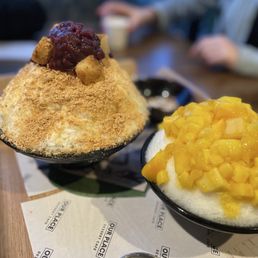 Injeolmi Bingsu and Mango Bingsu