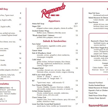 Raymond's - Brunch SAT/SUN 8AM-4PM menu - American Near Me - Montclair, New Jersey Raymond's - Brunch SAT/SUN 8AM-4PM menu - American Near Me - Montclair, New Jersey