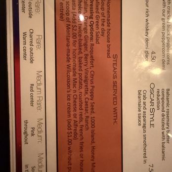 Casagranda's Steakhouse - Menu #2 - Steakhouses Near Me - Butte, Montana Casagranda's Steakhouse - Menu #2 - Steakhouses Near Me - Butte, Montana