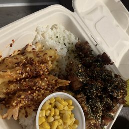 chicken and shrimp tempura