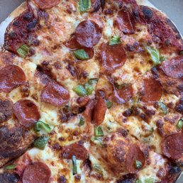 Green pepper and pepperoni, my fav