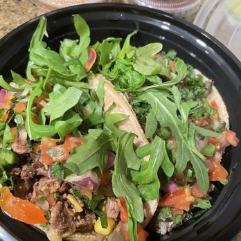 Que Onda Tacobar - Vallejo - Tacos- 1.Carne asada and 1 carnitas (I added the arugula because I forgot to include it in my order) - Mexican Near Me - Vallejo, California Que Onda Tacobar - Vallejo - Tacos- 1.Carne asada and 1 carnitas (I added the arugula because I forgot to include it in my order) - Mexican Near Me - Vallejo, California