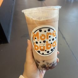 More Boba - Red bean milk tea with red beans topping