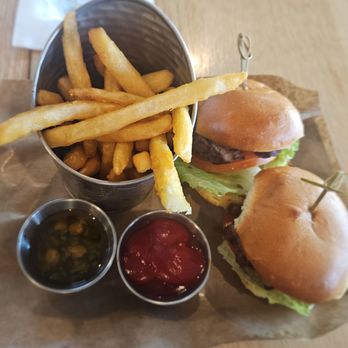 Station Craft - Marinated Flat Iron Sliders (with Fries), $18 - Burgers Near Me - Dana Point, California Station Craft - Marinated Flat Iron Sliders (with Fries), $18 - Burgers Near Me - Dana Point, California