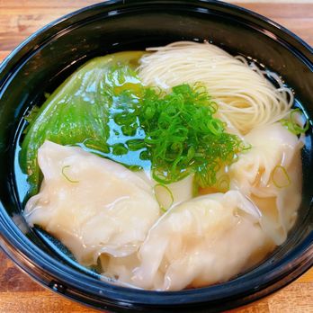 Noodle Factory - Cantonese origin noodle soup dish, steaming hot soup with shrimp wontons and green leafy vegetables - Ramen Near Me - Roanoke, Virginia Noodle Factory - Cantonese origin noodle soup dish, steaming hot soup with shrimp wontons and green leafy vegetables - Ramen Near Me - Roanoke, Virginia