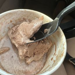 A single blond hair on the spoon A single blond hair on the spoon