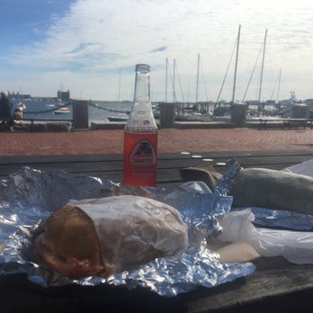 Tenoch Mexican - Campechana torta, a burrito, and a fruit punch jarritos with great views. - Mexican Near Me - Boston, Massachusetts