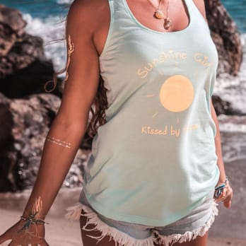 Illuminous Image Photography - Love this shot of "Sunshine Girl  Kissed by the Sun" tank top for my new line of beach girl clothing  Mermaid Soul Wahine - Session Photography Near Me - North Hollywood, California