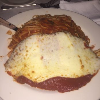 Cafe Baci - Chicken parmigiana with spaghetti from the lunch specials - Italian Near Me - Westbury, New York Cafe Baci - Chicken parmigiana with spaghetti from the lunch specials - Italian Near Me - Westbury, New York