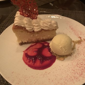 The Krebs - Cheesecake with pistachio crust and thyme ice cream - American Near Me - Skaneateles, New York The Krebs - Cheesecake with pistachio crust and thyme ice cream - American Near Me - Skaneateles, New York