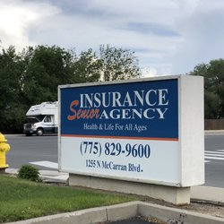 Senior Insurance Agency - Friday, May 31, 2019: sign at northeast corner of N. McCarran Blvd. and Gleeson Way.