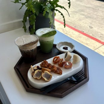 DAMO - hojicha einspanner, matcha einspanner, and signature dagwa - Coffee & Tea Near Me - Los Angeles, California