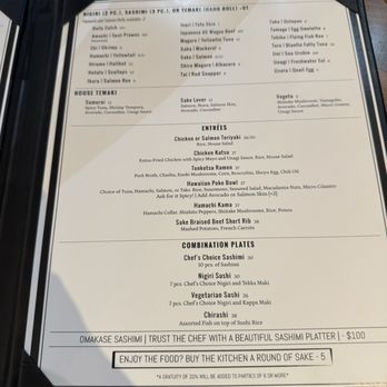 Toro - The menu - Sushi Bars Near Me - Carmel, California