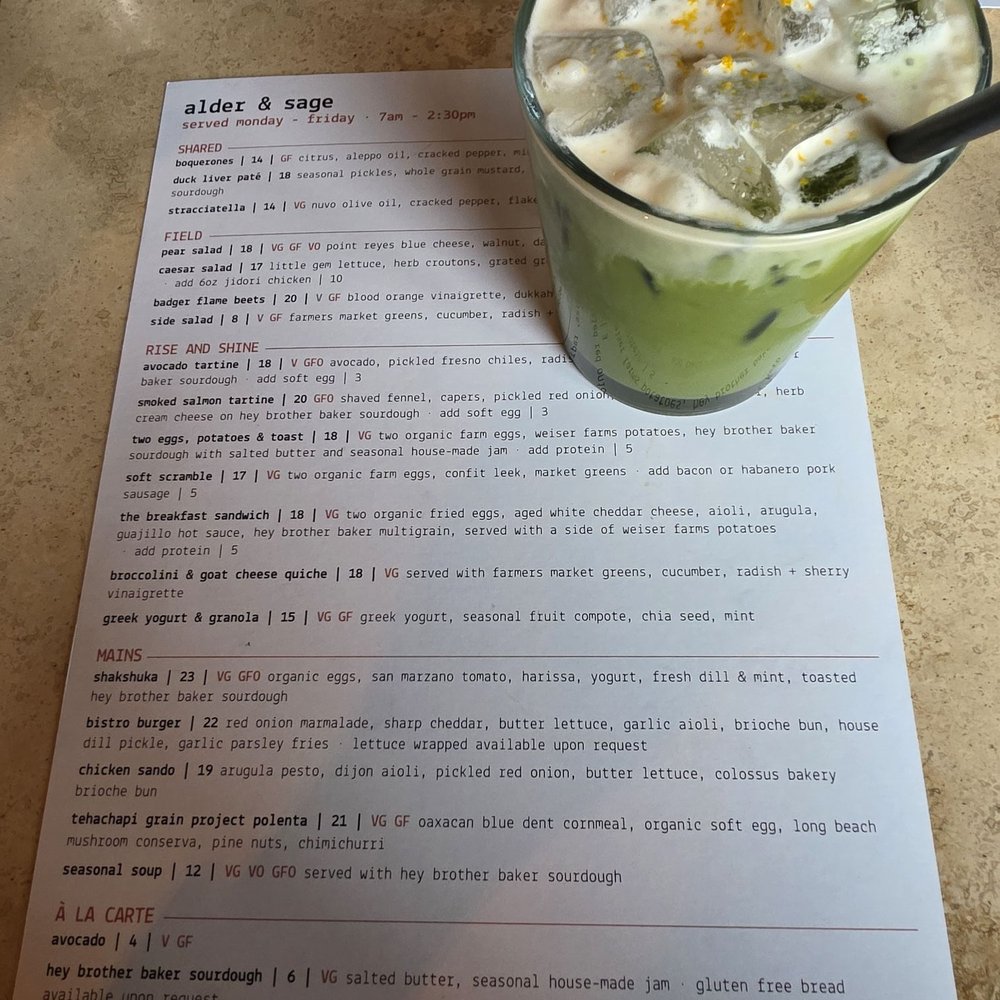 Alder & Sage - Earl Grey Matcha - Breakfast & Brunch Near Me - Long Beach, California