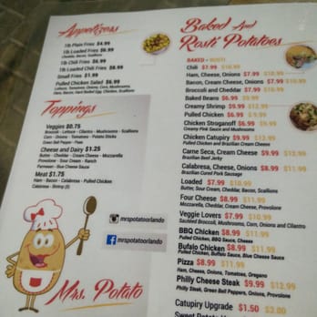 Mrs Potato - Menu - Brazilian Near Me - Orlando, Florida Mrs Potato - Menu - Brazilian Near Me - Orlando, Florida