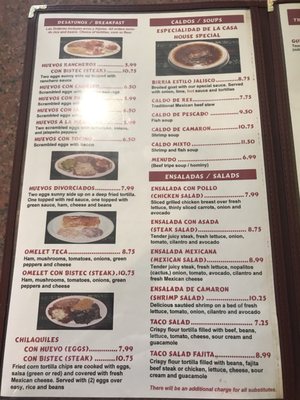 Menu photo 5 Tecalitlan Restaurant Rochelle, IL