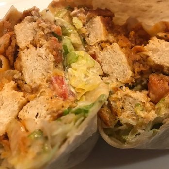 Plant Power Fast Food - The Buffalo 66 (as a wrap).  This is EXCELLENT.  Tons of flavor and delicious. - Vegan Near Me - Encinitas, California
