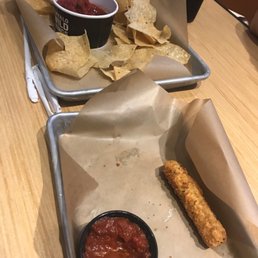 Cheese sticks and chips Cheese sticks and chips