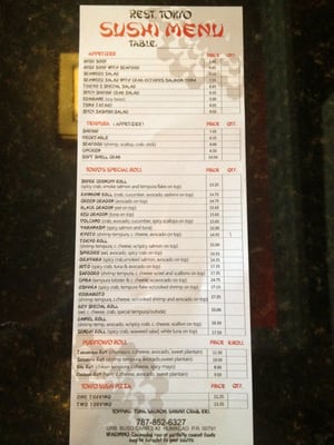 Menu photo 2 Rest Tokyo Humacao, PR Menu photo 2 Rest Tokyo Humacao, PR