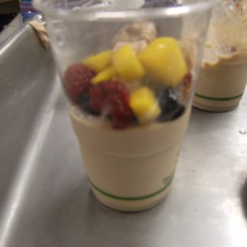 220 Grille - Coffee Panna Cotta with Raspberries,Mangoes and Strawberries - Asian Fusion Near Me - Honolulu, Hawaii