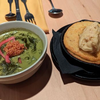 Nolia - Callaloo (skip this) and cornbread (delish!) - Southern Near Me - Cincinnati, Ohio