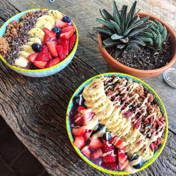 Bare Naked Bowls - Manly - Naked Bowl (left) andHippie Bowl (front) - Coffee & Tea Near Me - Manly, NSW Bare Naked Bowls - Manly - Naked Bowl (left) andHippie Bowl (front) - Coffee & Tea Near Me - Manly, NSW