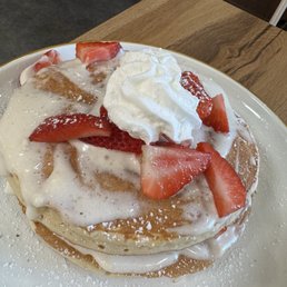 Strawberries and cream pancake