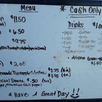Ray's Kiawe Broiled Chicken - Menu. Waipahu location.  07/03/20. - Food Stands Near Me - Haleiwa, Hawaii