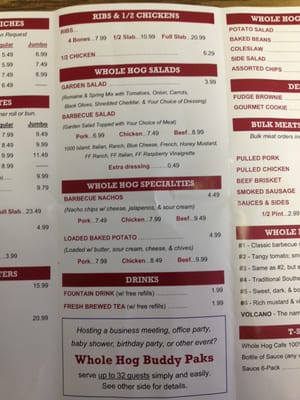 Menu photo 3 Whole Hog Cafe Cherry Hill, NJ