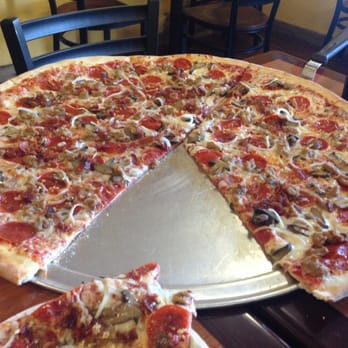 Abruzzo's Pizza - Large 24 inch pizza bacon, cheese, pepperoni, onion. And Mushroom - Pizza Near Me - Jacksonville, North Carolina Abruzzo's Pizza - Large 24 inch pizza bacon, cheese, pepperoni, onion. And Mushroom - Pizza Near Me - Jacksonville, North Carolina