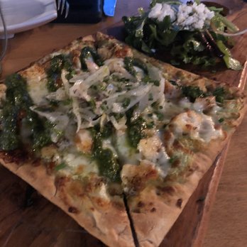 Parallel Wine and Whiskey Bar - Shrimp & pesto flatbread - Wine Bars Near Me - Ashburn, Virginia