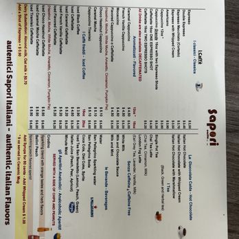 Sapori Caffe - Menu - Coffee & Tea Near Me - Jacksonville, Florida Sapori Caffe - Menu - Coffee & Tea Near Me - Jacksonville, Florida