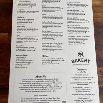 Frothy Monkey - Food Menu - Coffee & Tea Near Me - Nashville, Tennessee Frothy Monkey - Food Menu - Coffee & Tea Near Me - Nashville, Tennessee