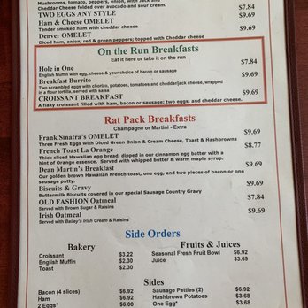 Rat Pack Bar And Grill - Breakfast menu - American Near Me - Las Vegas, Nevada