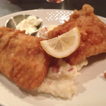 Huzzah - Fish and mashed potatoes beautiful presentation. - Pizza Near Me - Williamsburg, Virginia Huzzah - Fish and mashed potatoes beautiful presentation. - Pizza Near Me - Williamsburg, Virginia